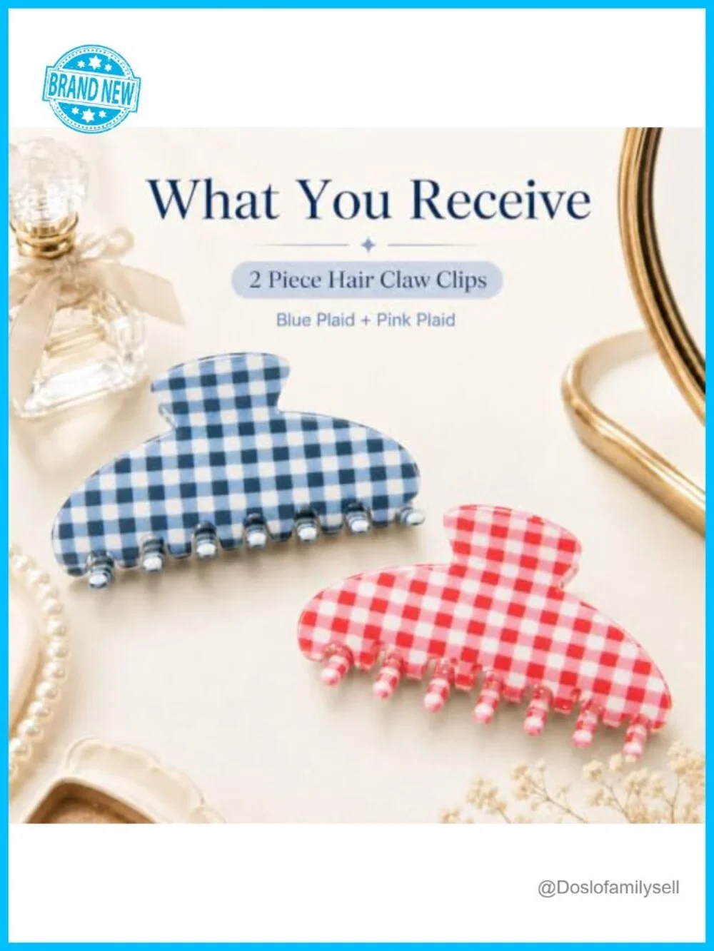 4.1 Inch Acetate Hair Claw Clip for Women, Mix & Match Set
